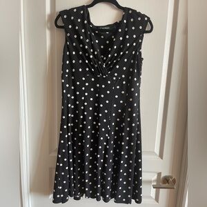 Ralph Lauren Cowl Neckline Polka Dot Dress size 10